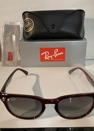 Очки ray-ban rb4140 wayfarer red rubin/crystal оригинал из сша3 фото