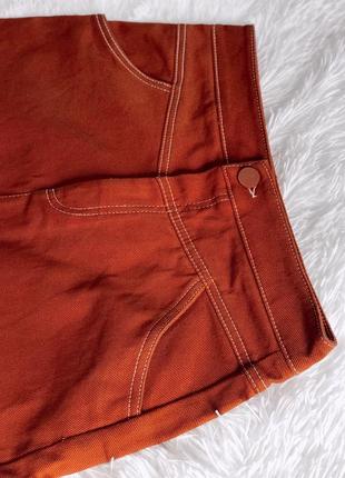Стильная юбка кирпичного цвета zara8 фото