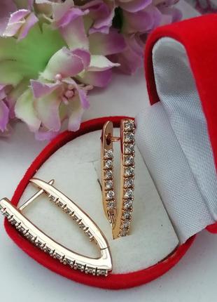 Сережки стріли медичне золото, медзолото