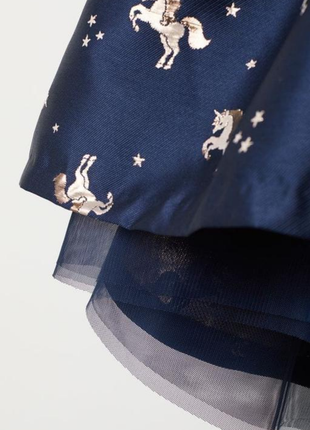 Нарядное пышное платье принт единорог бренда h&amp;m парк92 2-3 eur 92-98