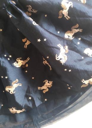 Нарядное пышное платье принт единорог бренда h&amp;m парк92 2-3 eur 92-98