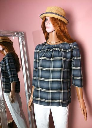 Стильна віскозна блуза у віконну клітку next