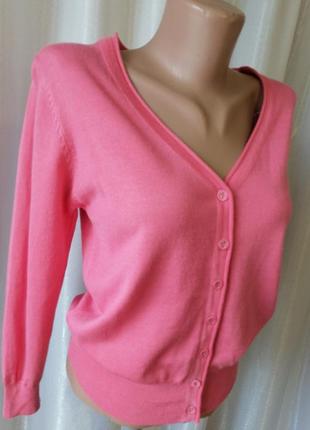 Кофта свитер кардиган из нежнейшего трикотажа размер хс-м  интересными пуговками  наличии  розовый,1 фото