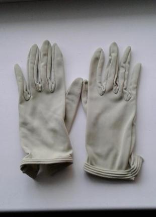 Перчатки демисезонные весна осень трикотажные короткие фисташковые  6,5 bri-nylon cir gloves aнглия1 фото