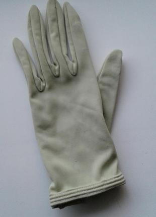 Перчатки демисезонные весна осень трикотажные короткие фисташковые  6,5 bri-nylon cir gloves aнглия7 фото