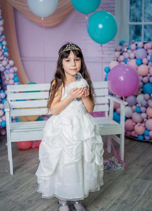 Шикарное дорогое платье на выпускной для маленькой принцессы4 фото