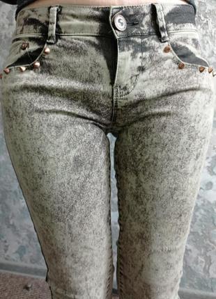 Брюки стрейч  bershka denim3 фото