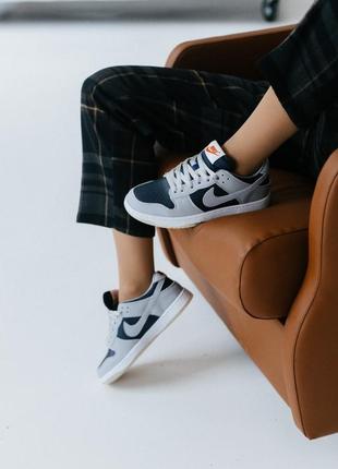 Кросівки жіночі nike dunk low college navy grey