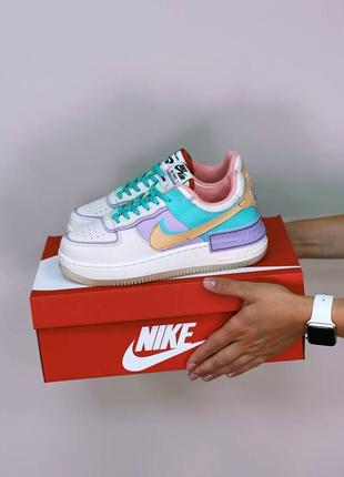 Женские кроссовки nike air force 1 shadow pale ivory / smb ✔️2 фото