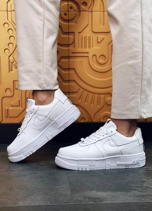 Жіночі кросівки nike air force 1 pixel white / кросівки найк білі