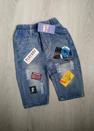 Стильные джинсовые бриджи,2 фото