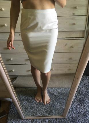 Гарна світла спідниця міді олівець 10-12