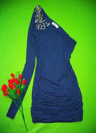 Плаття футляр\майка на одне плече з драпіруванням.