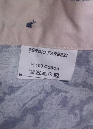 Мужская рубашка с узором sergio farezzi4 фото