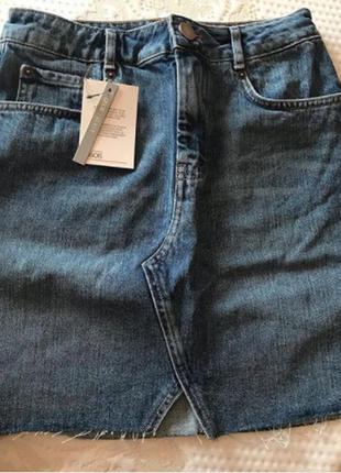 Нереальная синяя выбеленная джинсовая мини‑юбка asos4 фото