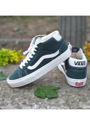 Высокие кеды, замшевые ботинки на шнурках 38-38,5 размер vans of the wall1 фото