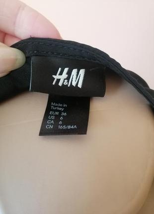 Чёрное платье с имитацией на запах s от h&m4 фото