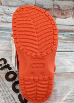 Сабо crocs classic clog c11, c12,  tangerine кроксы  мандарин оранж4 фото