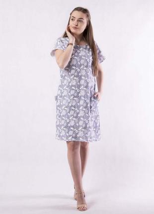 Платье женское хлопковое летнее свободное 48-50р.1 фото