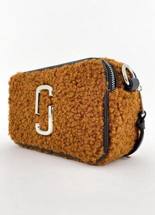 Жіноча сумка с логотипом 😍 marc jacobs the snapshot teddy ginger 😍