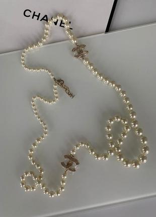 Брендові стильні намисто з перлів дизайн з логотипом4 фото
