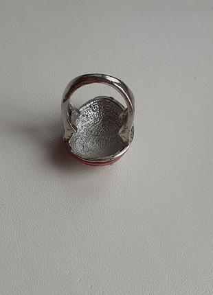 Кольцо,перстень с эмалью и кристаллами3 фото