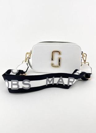 Marc jacobs the snapshot white gold біла трендова сумочка марк джейкобс біла стильна сумка бренд