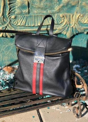 Жіночий шкіряний рюкзак італія жіночі сумки рюкзаки1 фото