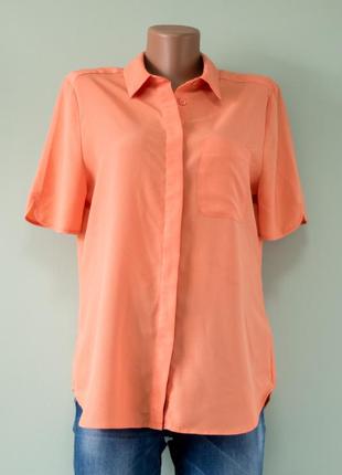 Нежная оранжево-коралловая блуза