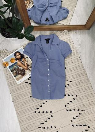 Котонова блуза на ґудзиках від h&m🌿1 фото