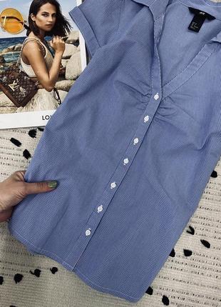 Котонова блуза на ґудзиках від h&m🌿2 фото