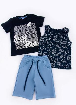 Летний комплект для мальчика, шорты и футболка6 фото