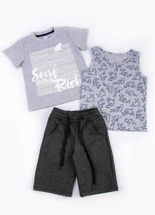 Летний комплект для мальчика, шорты и футболка4 фото
