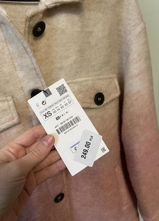 Нова сорочка zara з сумішевої вовни6 фото