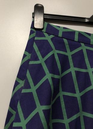 Cos юбка миди до колен синяя с зелёным принт сеточка rundholz owens lang5 фото
