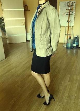 Куртка, пиджак, кожа натуральная, mango, 46-48