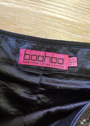 Шорты в паетки boohoo,високие шорти в паетки,нарядные шорты с високой посадкой2 фото