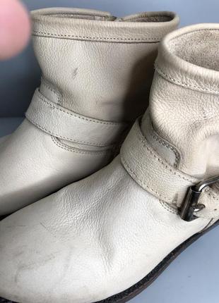 Ash кожаные байкерские ботинки белые молочные натуральная кожа боты ковбойские all saints rundholz o7 фото
