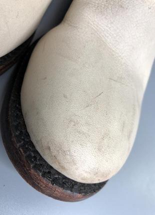 Ash кожаные байкерские ботинки белые молочные натуральная кожа боты ковбойские all saints rundholz o3 фото