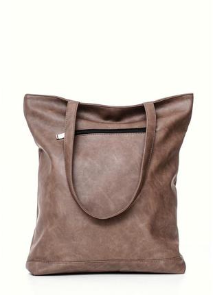 Жіноча сумка коричневий нубук5 фото