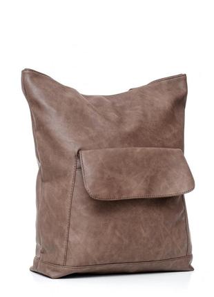 Жіноча сумка коричневий нубук4 фото