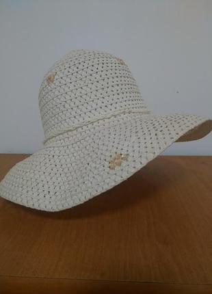 Шляпа панама летняя с пайетками