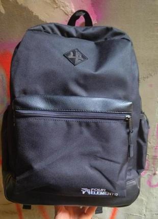 Базовий рюкзак унісекс екошкіра four elements чорний вмісткий