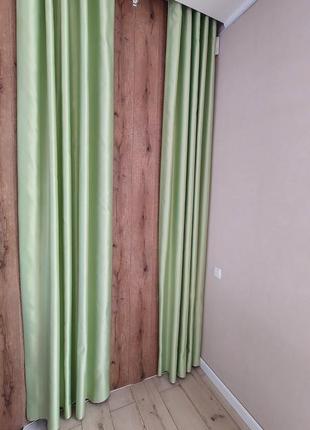 Комплект штор, яблучного кольору