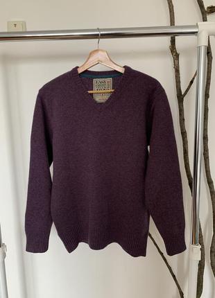Теплий вовняний бузковий пуловер easy 1953 medium premium vintage