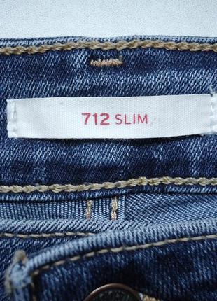 Джинсы  levi's 712 slim женские левайс (30х32)6 фото