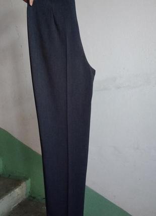 Р 16 / 50-52 стильные базовые темно серые офисные штаны брюки стрейчевые прямые slimma4 фото