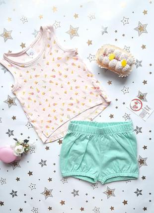 Літній костюм футболка футболка шорти 68 74р