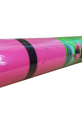 Йогамат, коврик для йоги m 0380-1 материал eva (розовый) bf1 фото