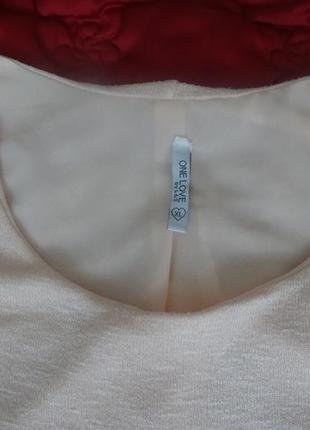 Стильная блуза пудрового цвета с шифоновой вставкой и бантом на спине2 фото